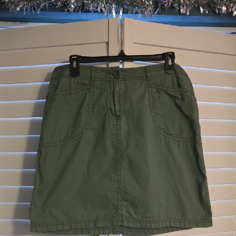 Faded Glory Olive Mini Skirt
